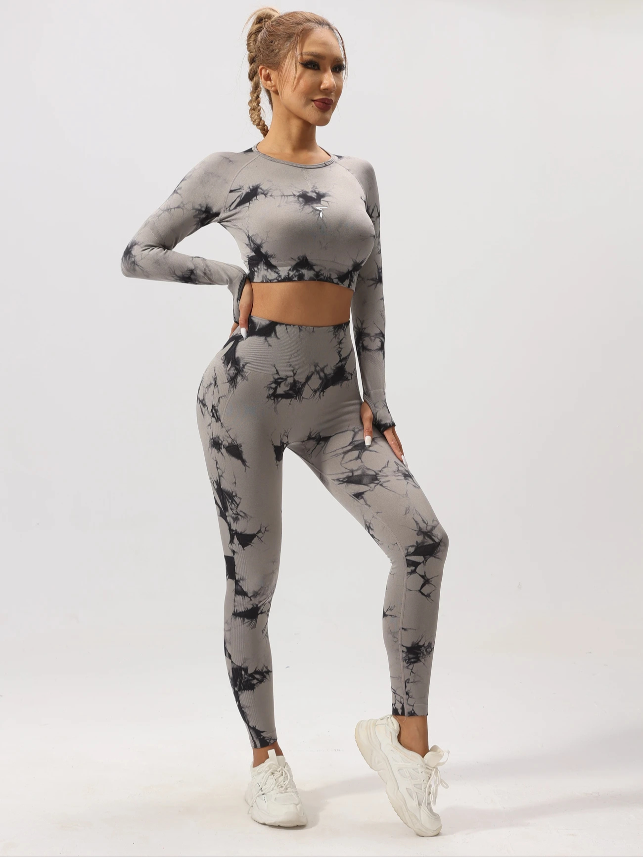 Triny Tie-Dye Seamless High Stretch Sports Set - Image 6